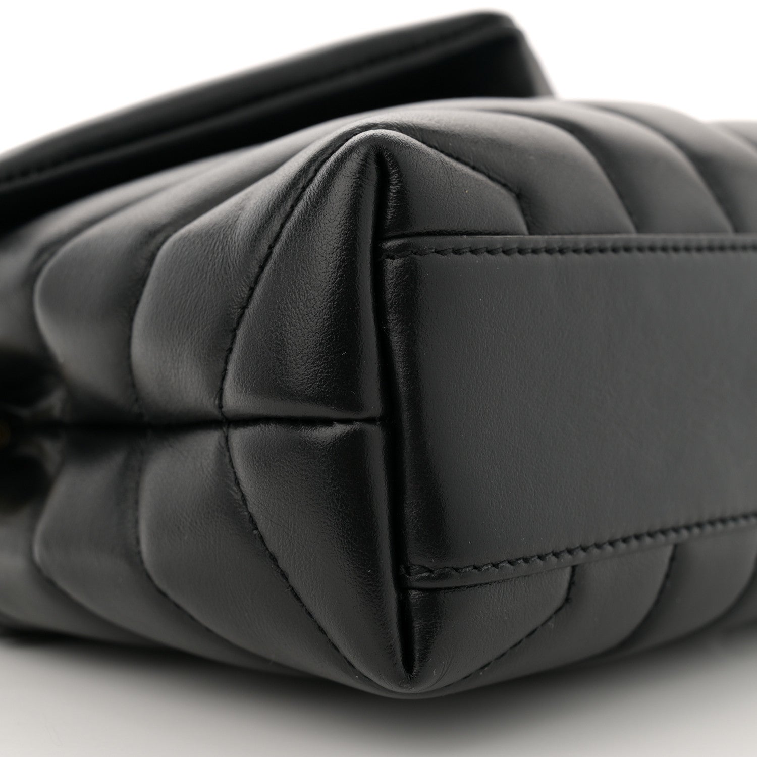 Saint Laurent Calfskin Y Quilted Monogram Toy Loulou Crossbody Bag Black 9 of 10