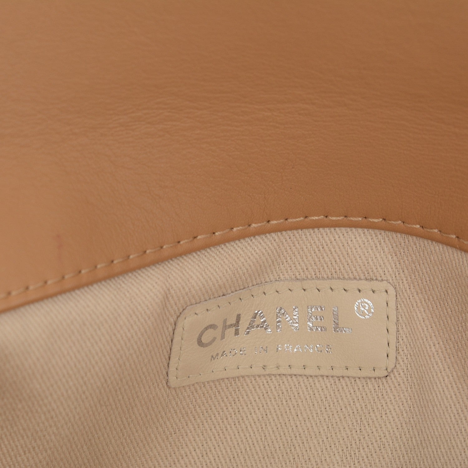 Chanel Calfskin Square Stitched Mademoiselle Shoulder Bag Tan 6 of 7