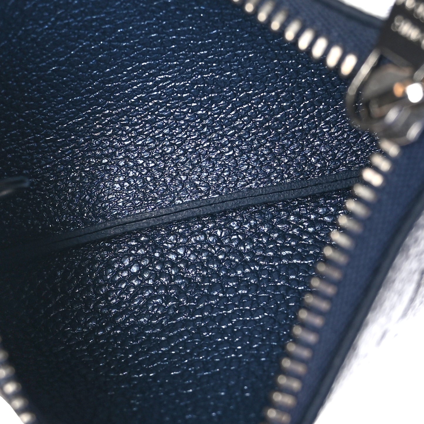 Metallic Empreinte Monogram Giant Key Pouch Navy Nacre