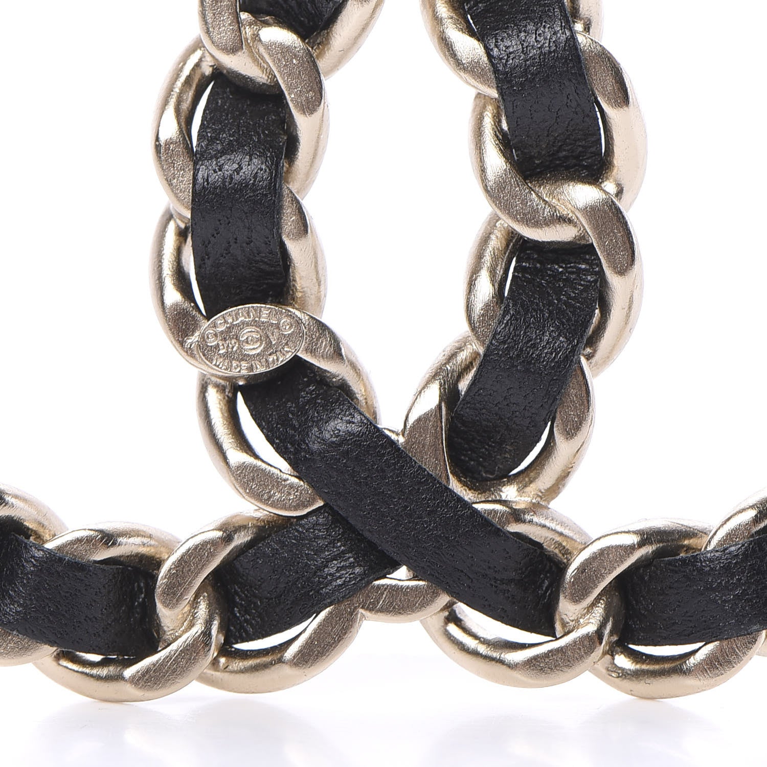 Chanel Lambskin Chain CC Brooch Black Gold 3 of 4