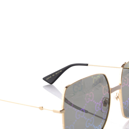 Gucci Rectangular Frame Sunglasses GG0414S Black 6 of 8