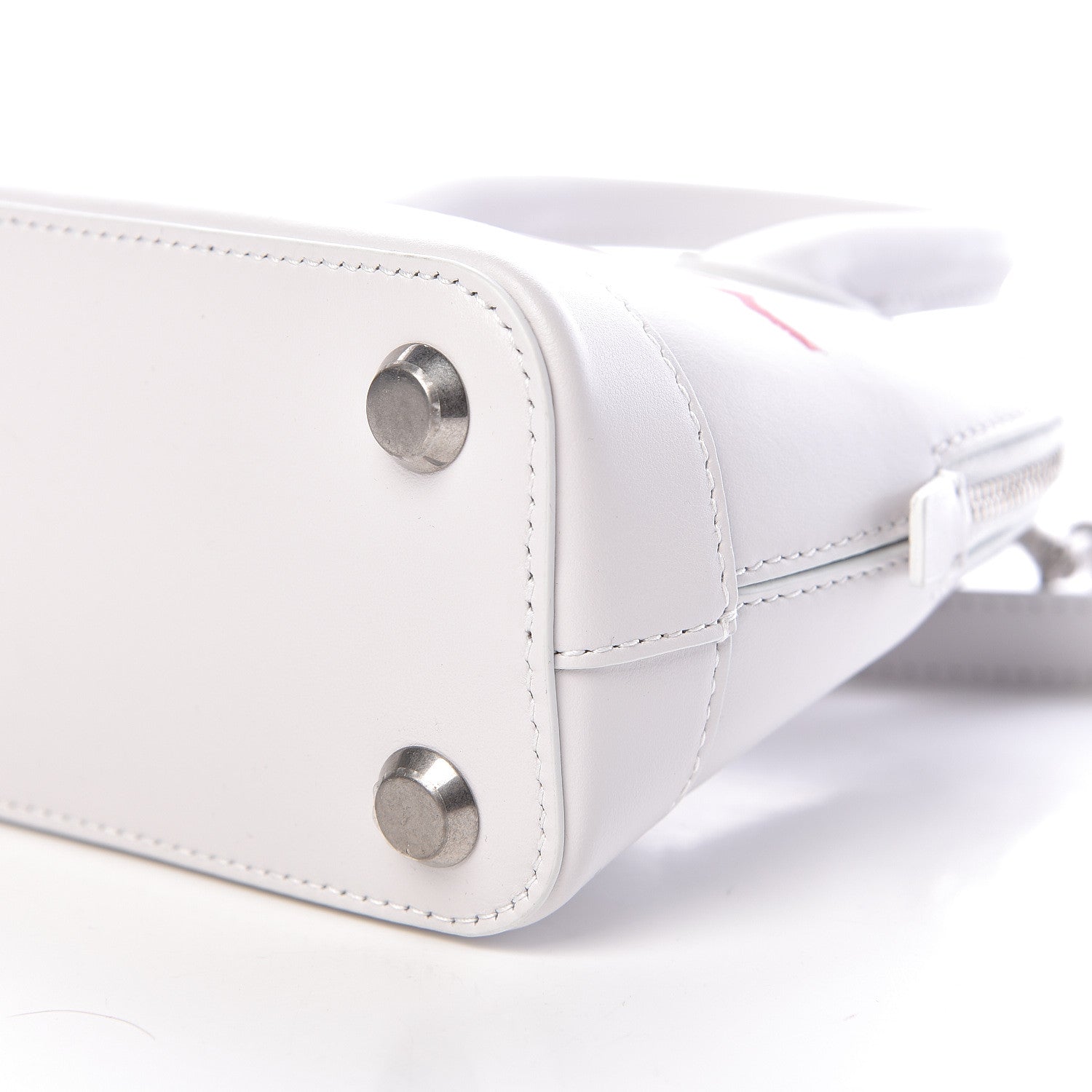 Balenciaga Calfskin Lipstick Logo XXS Ville Top Handle Bag White 13 of 13