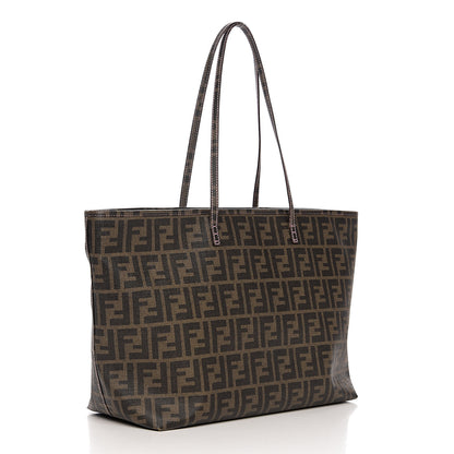 Fendi Zucca Spalmati Medium Roll Tote Tobacco Light Pink 2 of 8