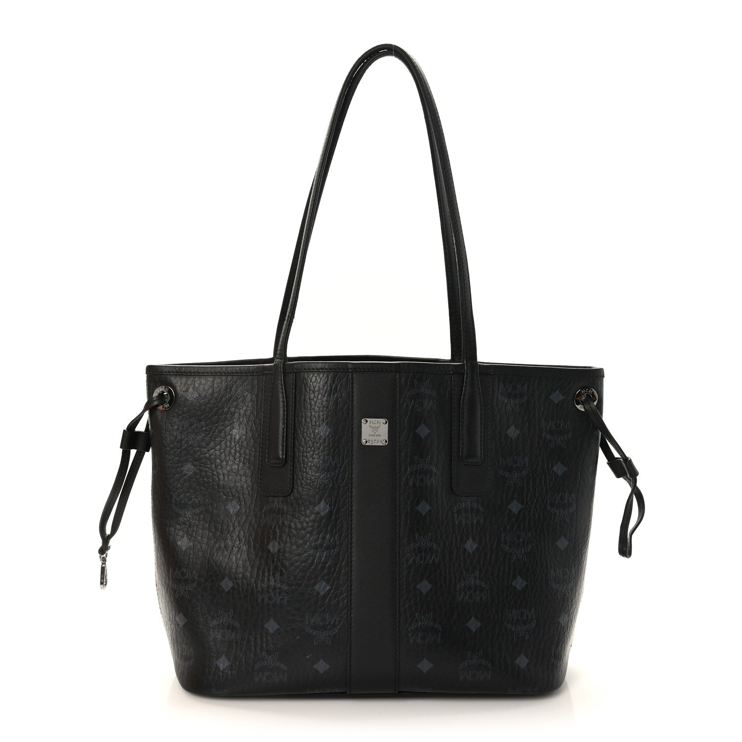 MCM Visetos Nappa Canvas Medium Reversible Shopper Tote Black 1 of 15