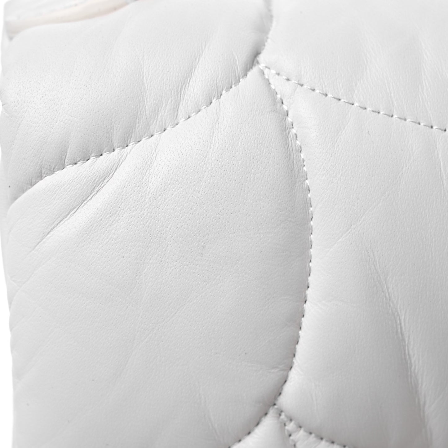 Nappa Pillow Quilted Little Softie Bag White