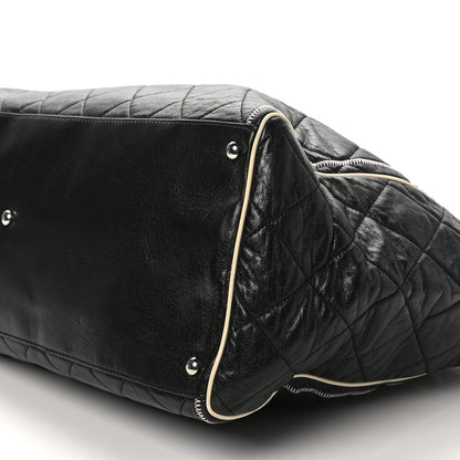 Chanel Lambskin Quilted Large East West Tote Black 10 of 10
