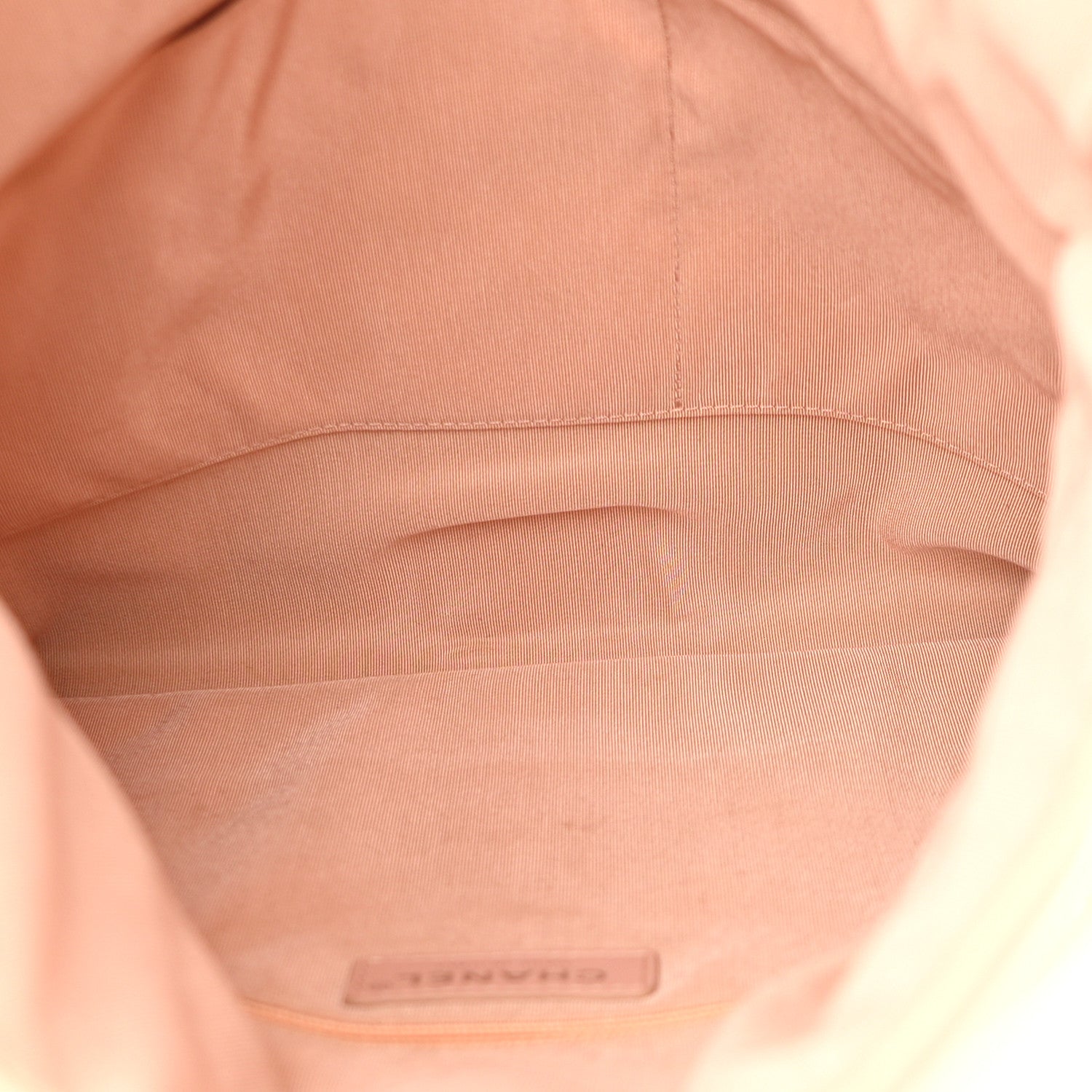 Chanel Lambskin Quilted Grip Clutch Nude 5 of 7