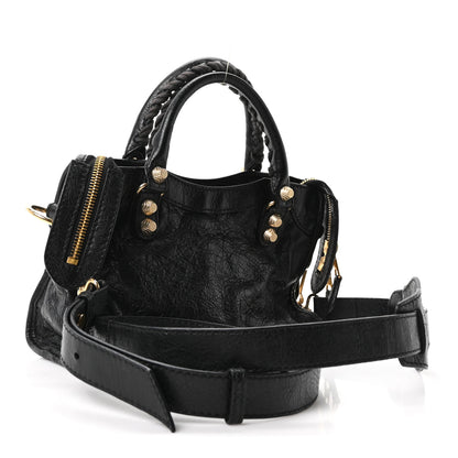 Balenciaga Agneau Giant 12 Gold Hardware Mini City Black 4 of 11