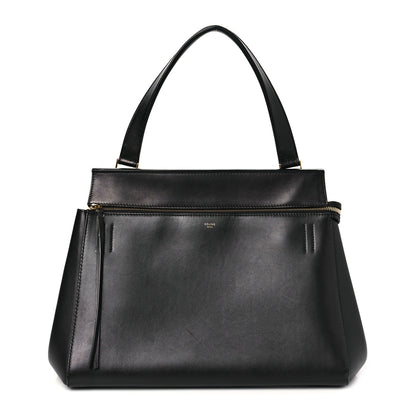 Celine Smooth Calfskin Medium Bi-Color Edge Shoulder Bag Black Navy 1 of 8