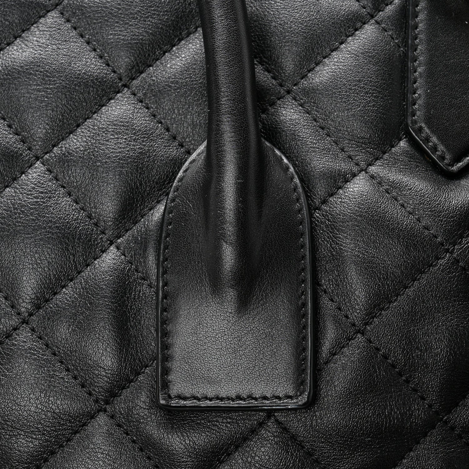 Saint Laurent Calfskin Quilted ES Giant Travel Bag Black 10 of 13