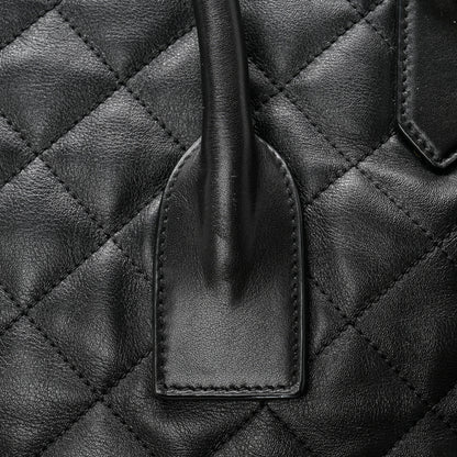 Saint Laurent Calfskin Quilted ES Giant Travel Bag Black 10 of 13