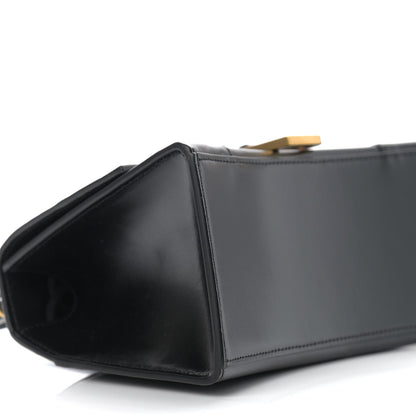 Balenciaga Shiny Box Calfskin Small Hourglass Top Handle Bag Black 5 of 12