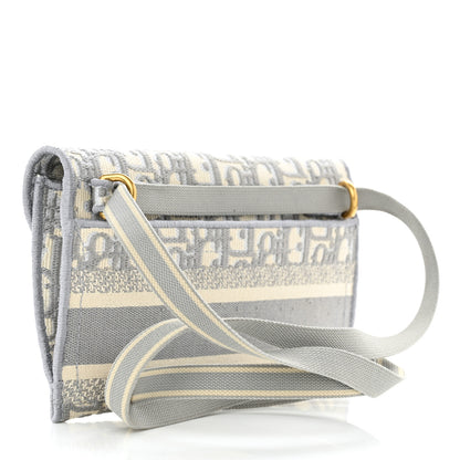 Christian Dior Oblique Slim Saddle Pouch Grey 3 of 11