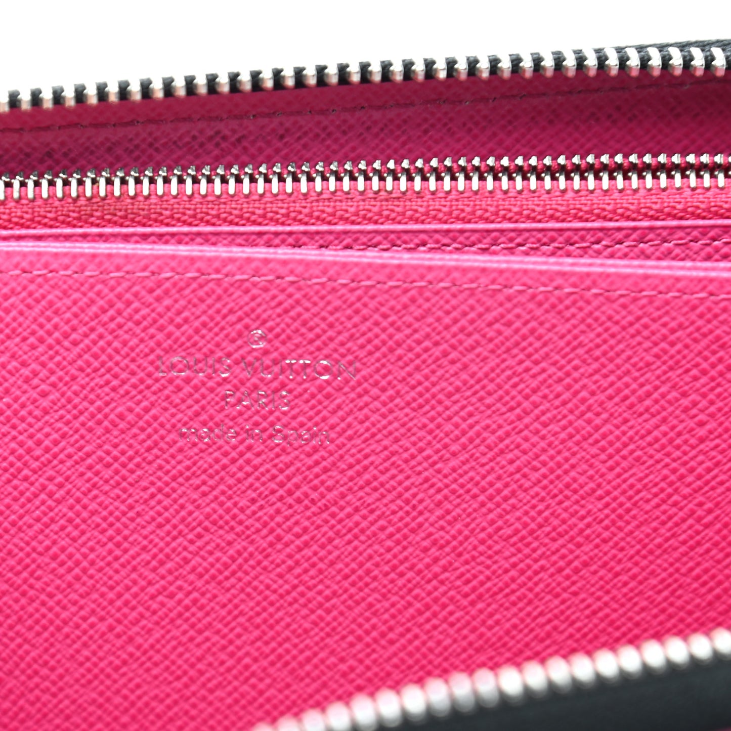 Epi Zippy Wallet Black Hot Pink