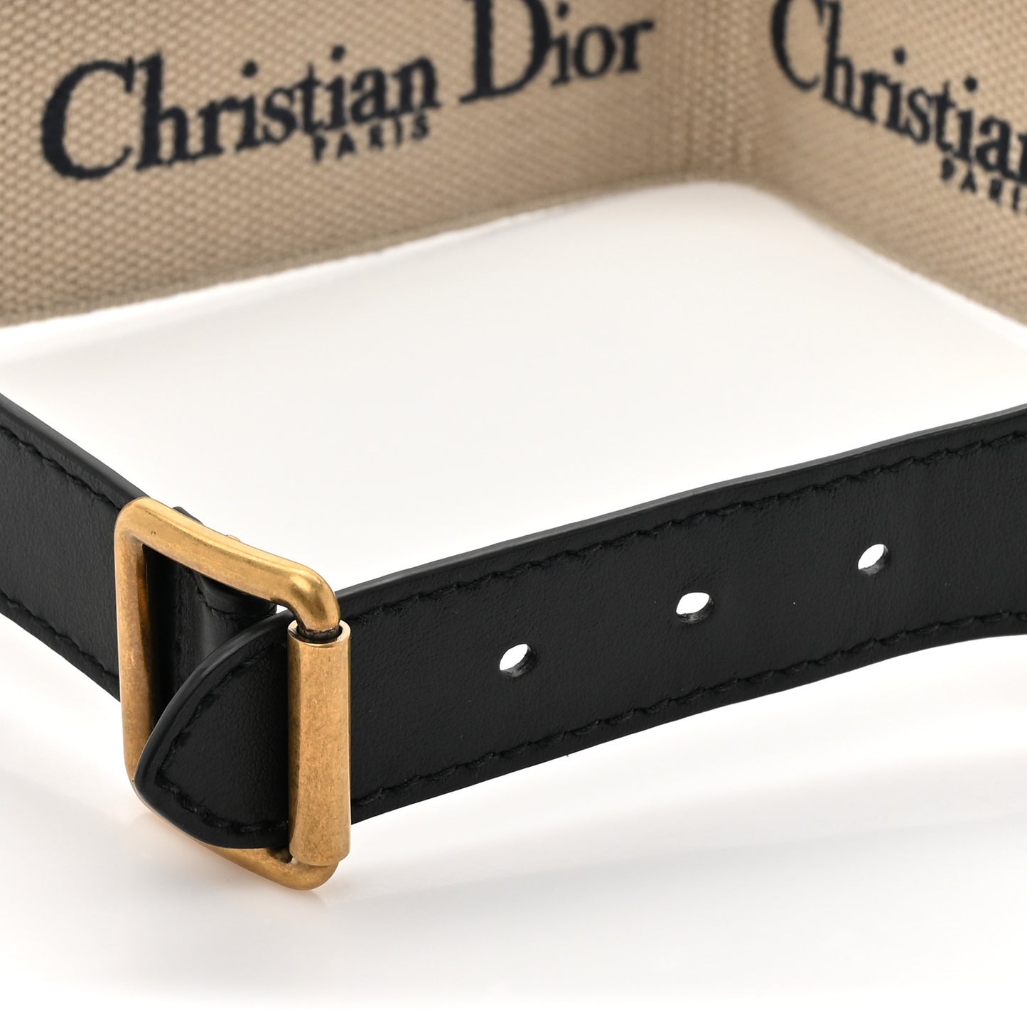 Canvas Embroidered Large Book Belt 75 30 Bleu