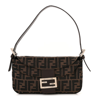 Fendi Zucca Baguette Double Flap Tobacco 1 of 11