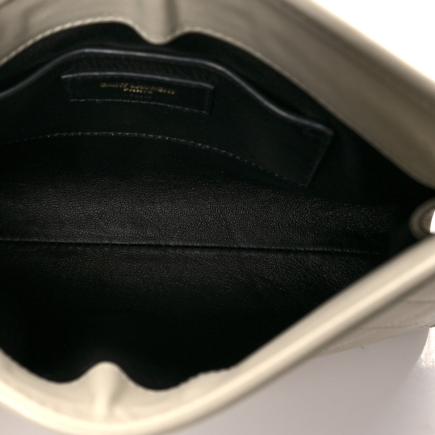 Saint Laurent Lambskin Quilted Monogram Baby Victoire Chain Clutch Blanc Vintage 5 of 9