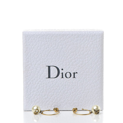 Christian Dior Pearl Bee Star Tribales Hoop Earrings 4 of 4