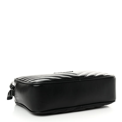 Saint Laurent Calfskin Matelasse Monogram Monochrome Lou Camera Bag Black 4 of 10