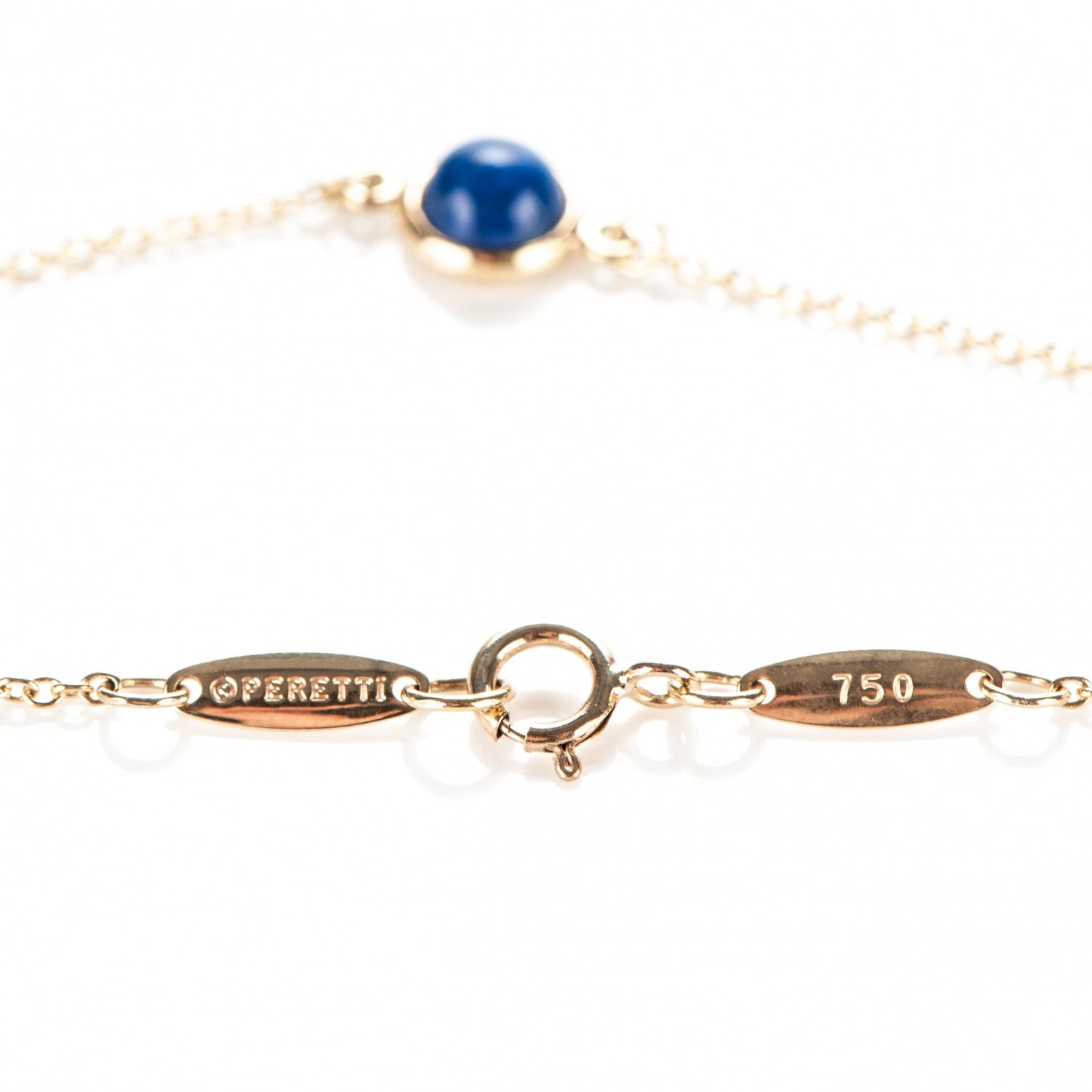 Tiffany 18K Yellow Gold Lapis Elsa Peretti Color By The Yard Bracelet 5 of 6