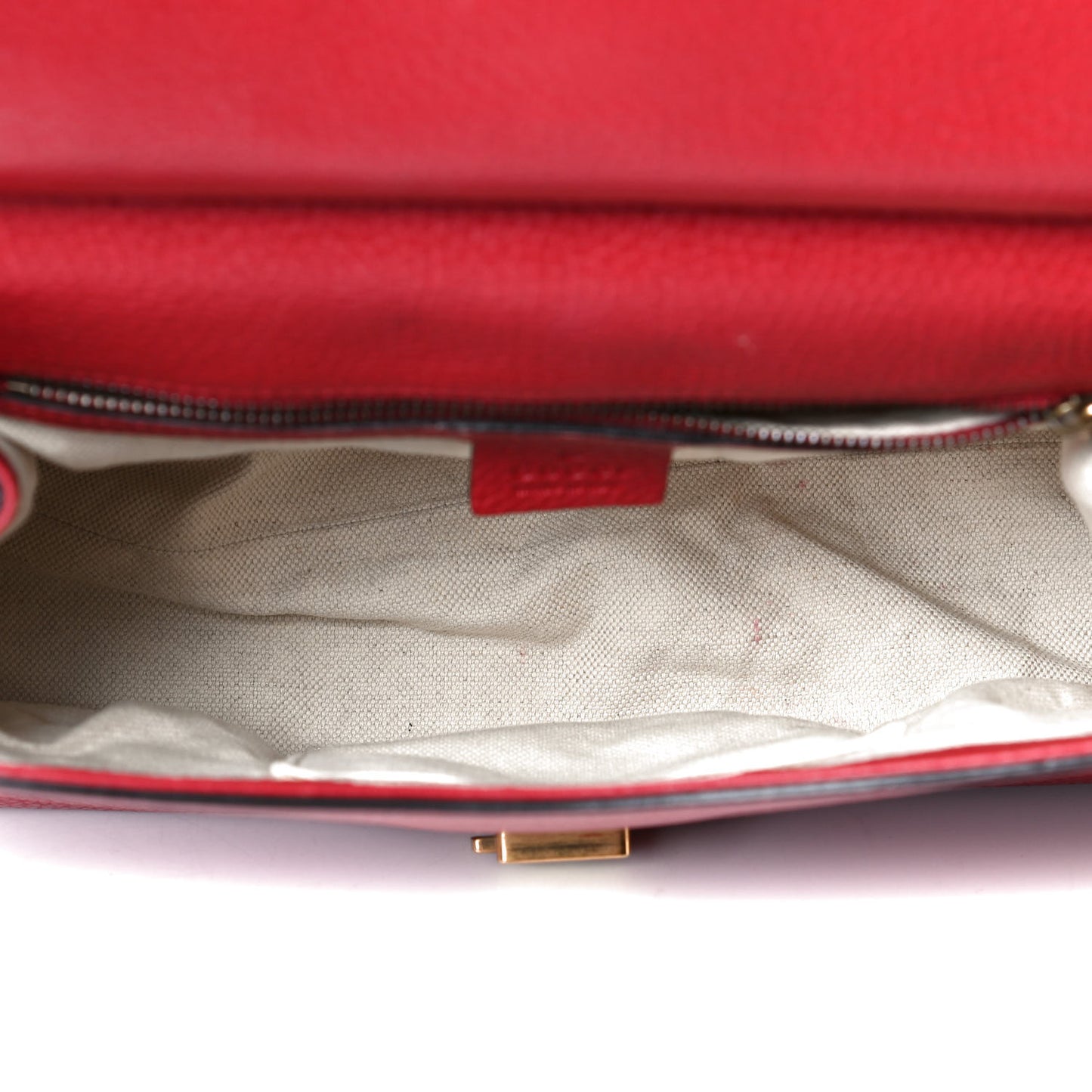 Calfskin Small GG Marmont Top Handle Bag Vulcanic Red