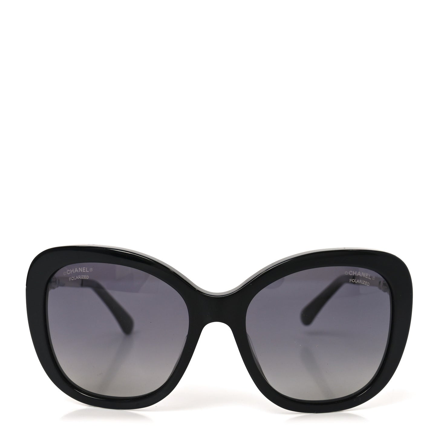 Acetate Polarized Butterfly Winter Pearl Sunglasses 5339-H-A Black