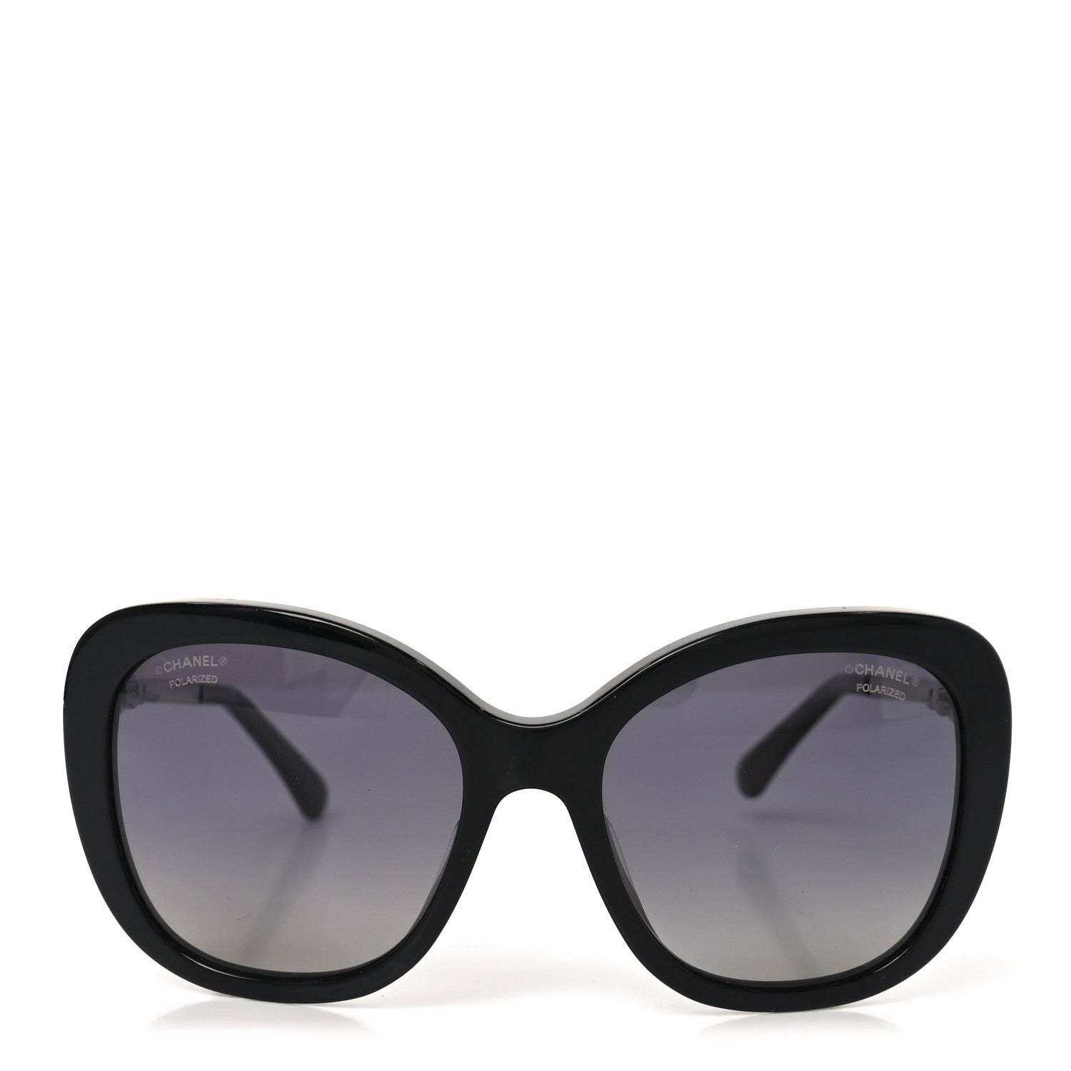 Chanel Acetate Polarized Butterfly Winter Pearl Sunglasses 5339-H-A Black 2 of 7
