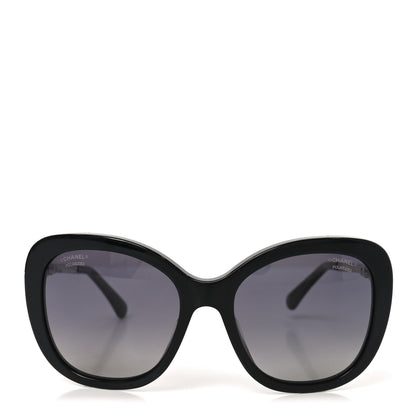 Chanel Acetate Polarized Butterfly Winter Pearl Sunglasses 5339-H-A Black 2 of 7