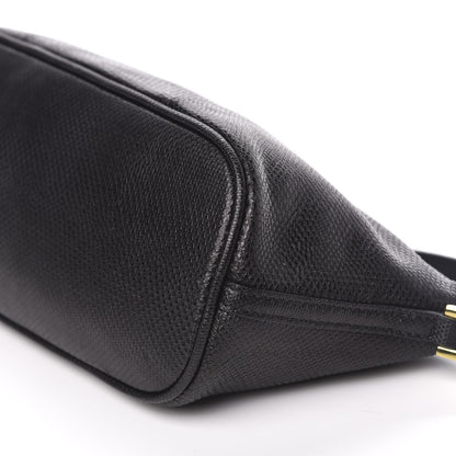 Gucci Calfskin Lizard Embossed Boat Pochette Black 9 of 10