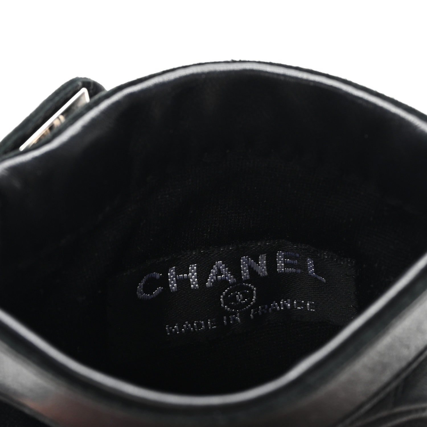 Chanel Lambskin Quilted Turnlock Gloves 7.5 Black 3 of 3