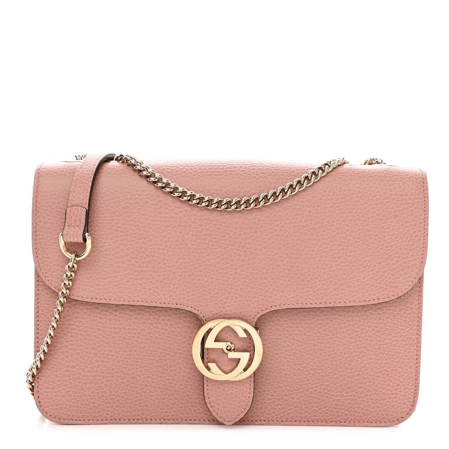 Gucci Dollar Calfskin Interlocking G Shoulder Bag Soft Pink 1 of 10