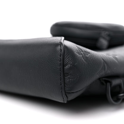 Louis Vuitton Calfskin Shadow Monogram Duo Slingbag Black 9 of 9