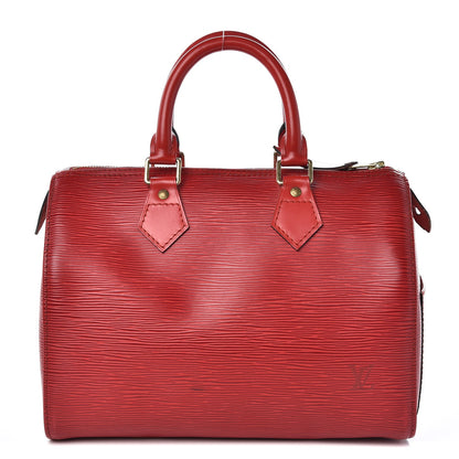 Louis Vuitton Epi Speedy 25 Castillan Red 1 of 12