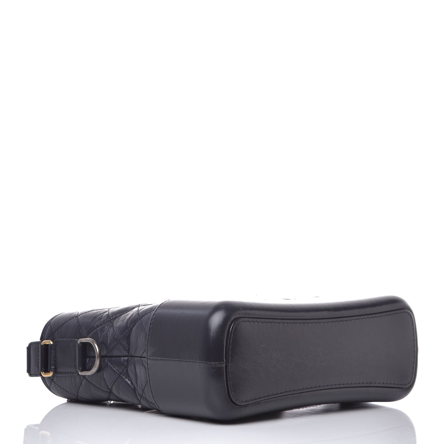 Aged Calfskin Quilted Medium Gabrielle Hobo Dark Navy Blue