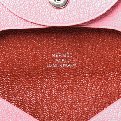Hermes Chevre Mysore Verso Bastia Coin Purse Rose Confetti Brique 8 of 10
