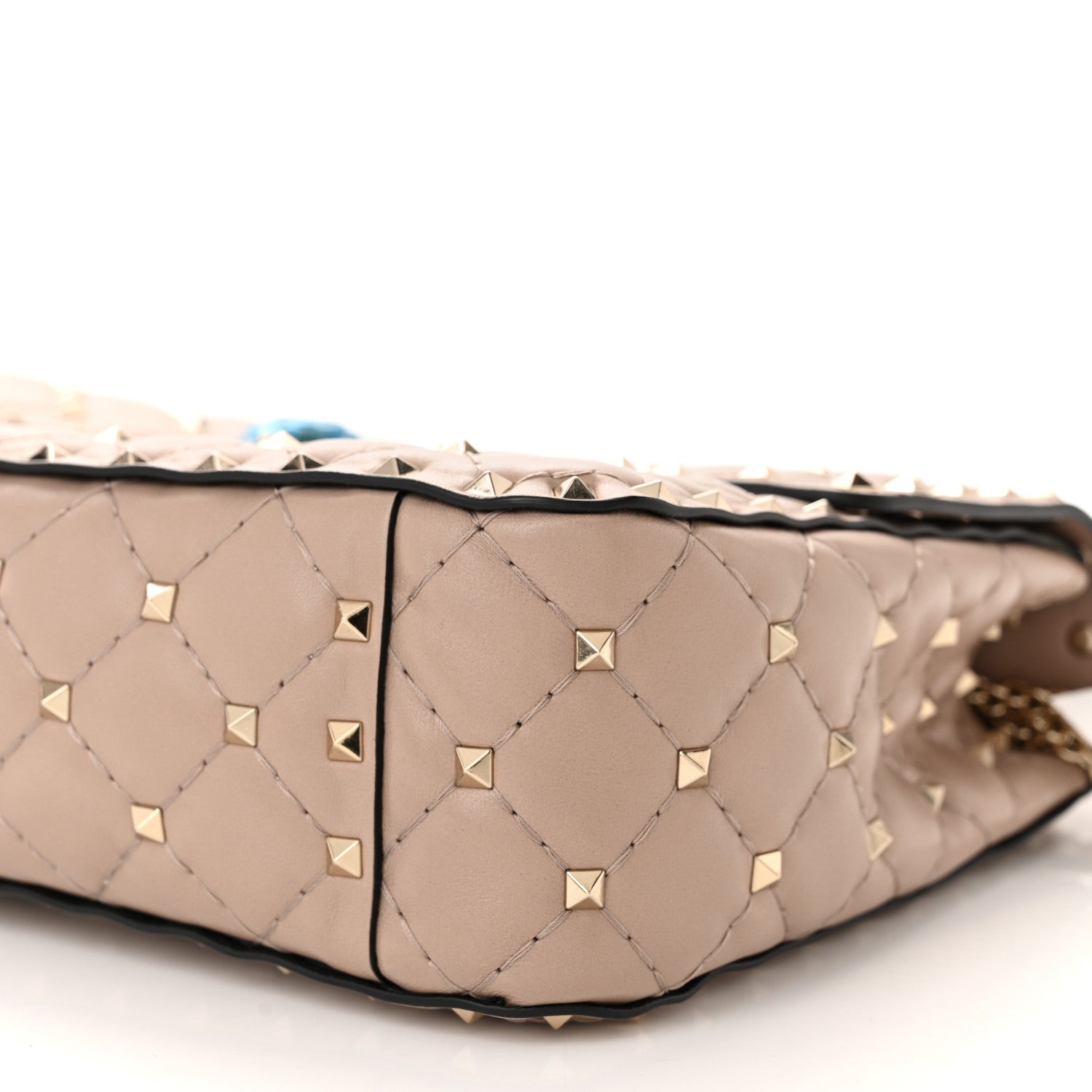 Valentino Garavani Lambskin Medium Rockstud Spike Shoulder Bag Poudre 9 of 9