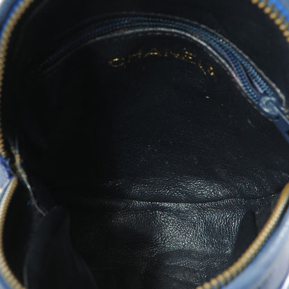 Chanel Lambskin Quilted Shoulder Bag Blue 5 of 9