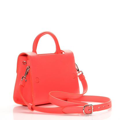 Christian Dior Grained Calfskin Mini Diorever Flap Fluorescent Goji Pink 3 of 8