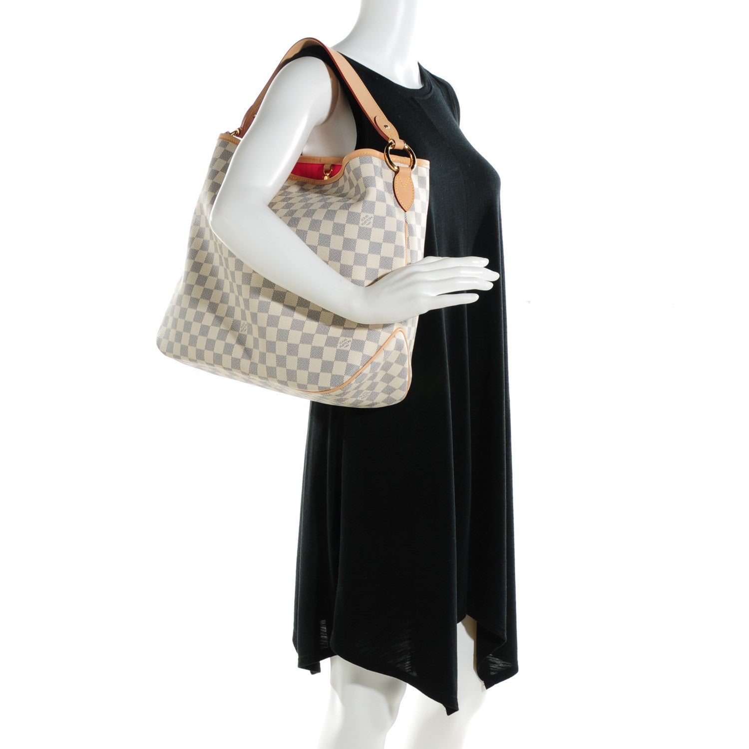 Louis Vuitton Damier Azur Delightful MM Pink 2 of 8