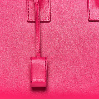 Saint Laurent Calfskin Small Sac De Jour Lipstick Fuchsia 8 of 13