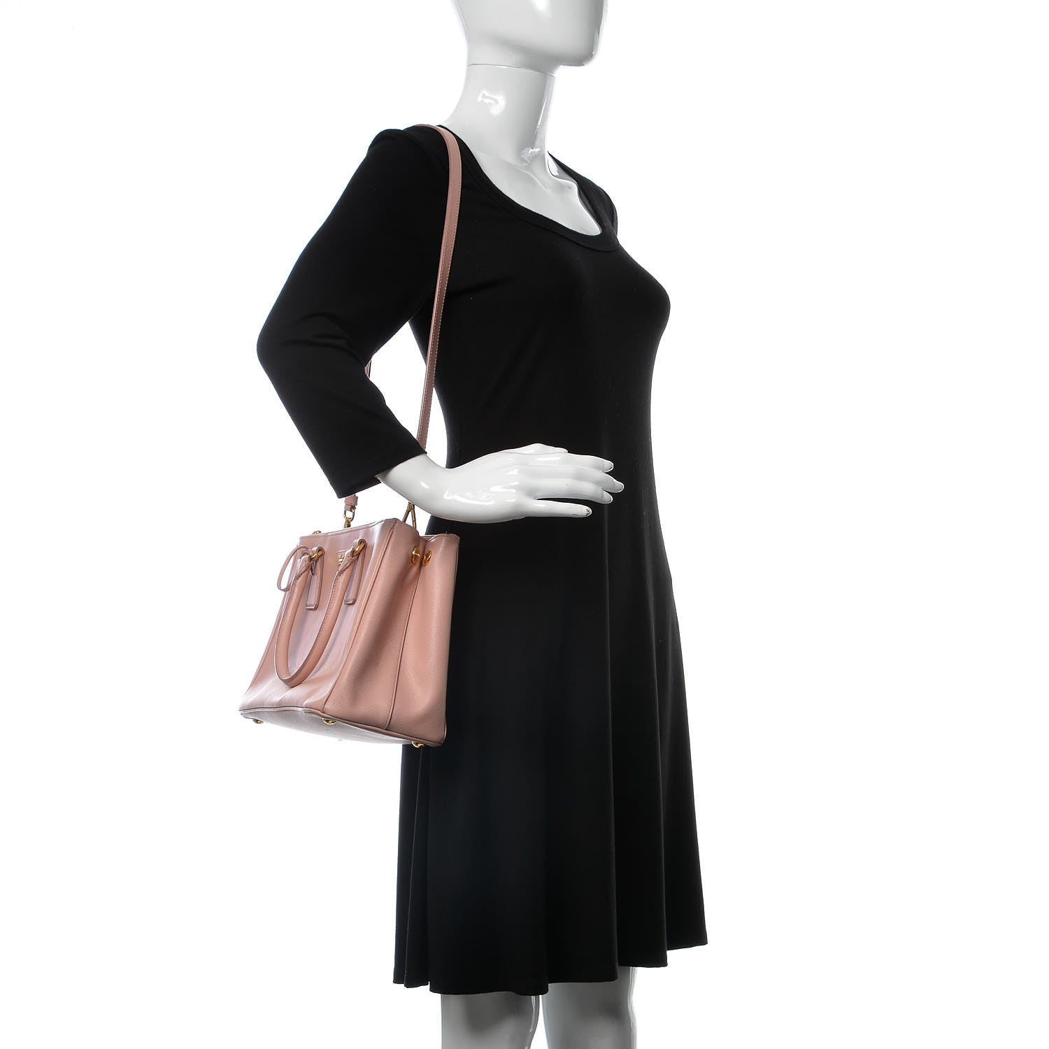 Prada Saffiano Small Galleria Double Zip Tote Orchidea 2 of 12