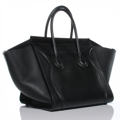 Celine Calfskin Medium Phantom Luggage Black 3 of 8