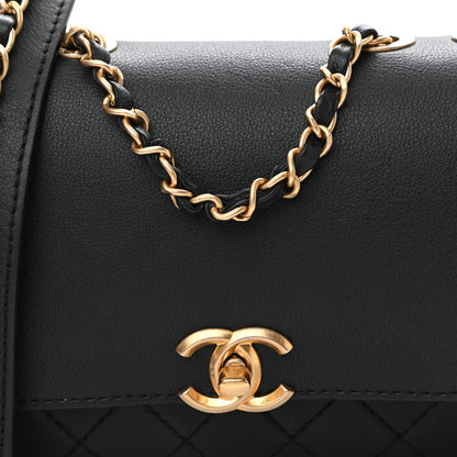 Chanel Calfskin Quilted Multi Pouching Flap And Coin Purse Black 7 of 10