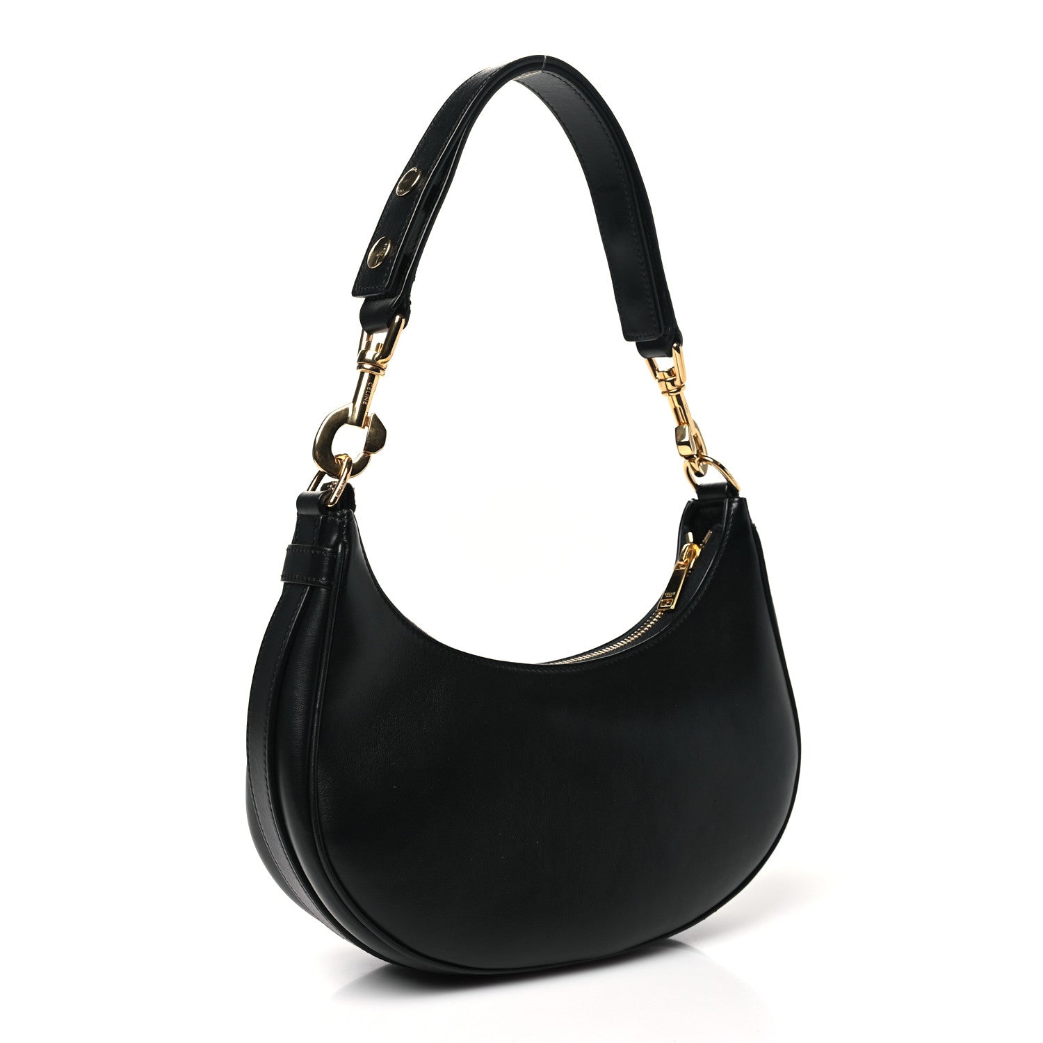 Celine Smooth Calfskin Medium Strap Ava Shoulder Bag Black 2 of 9