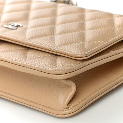 Chanel Caviar Quilted Wallet On Chain WOC Beige 13 of 14