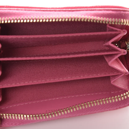 Chanel Caviar Quilted Zip Coin Purse Pink 7 of 11