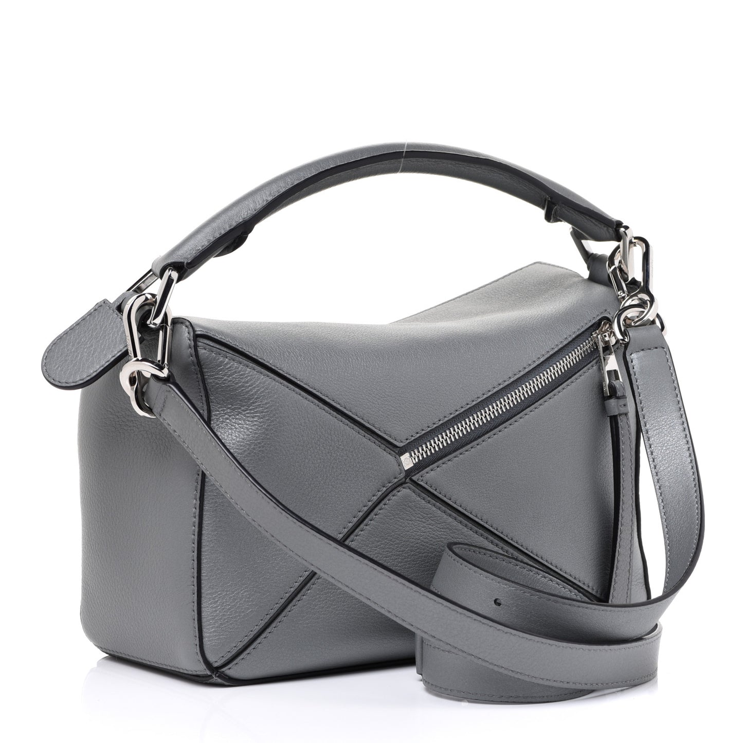 Calfskin Small Puzzle Bag Gunmetal