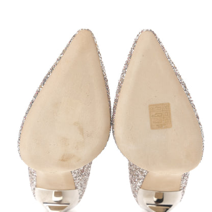 Jimmy Choo Coarse Glitter Romy 100 Pumps 40 Ballet Pink 6 of 9