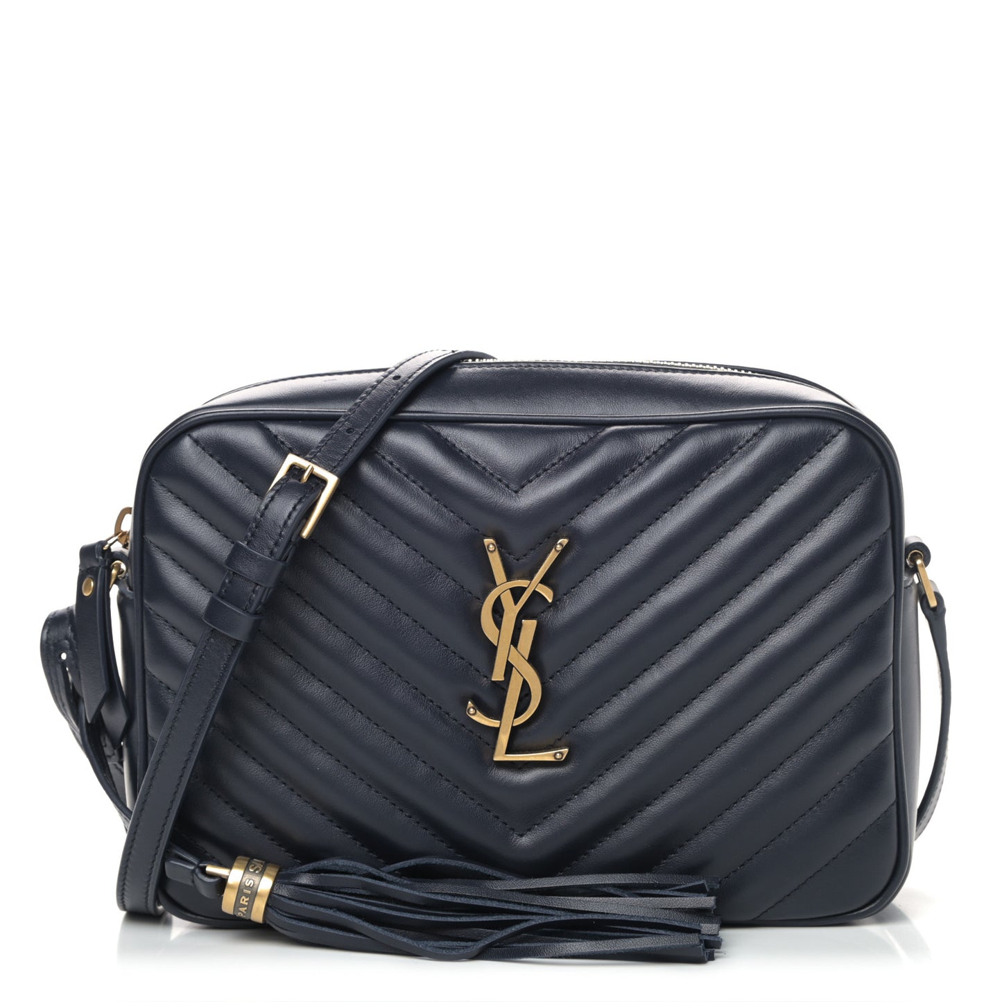 Calfskin Matelasse Monogram Lou Camera Bag Navy