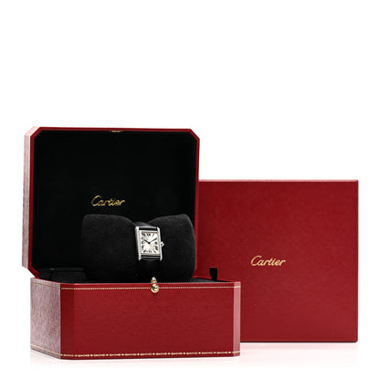 Cartier Stainless Steel Satin Diamond 22mm Must de Cartier Tank Quartz Watch 5 of 5